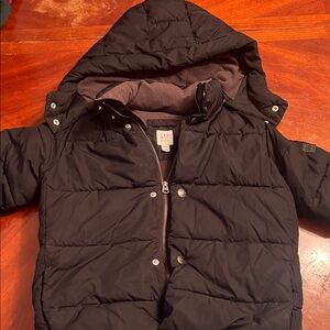 GAP Kids Hooded Black Puffer Coat